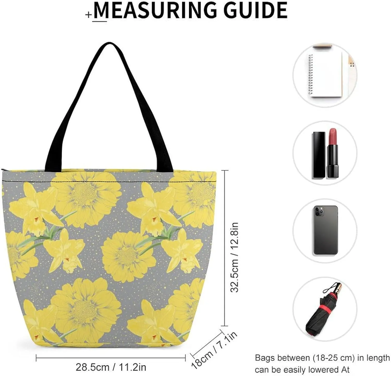 Floral with Purple Flowers Hobo Handbags With Zipper Women's Tote Handbags