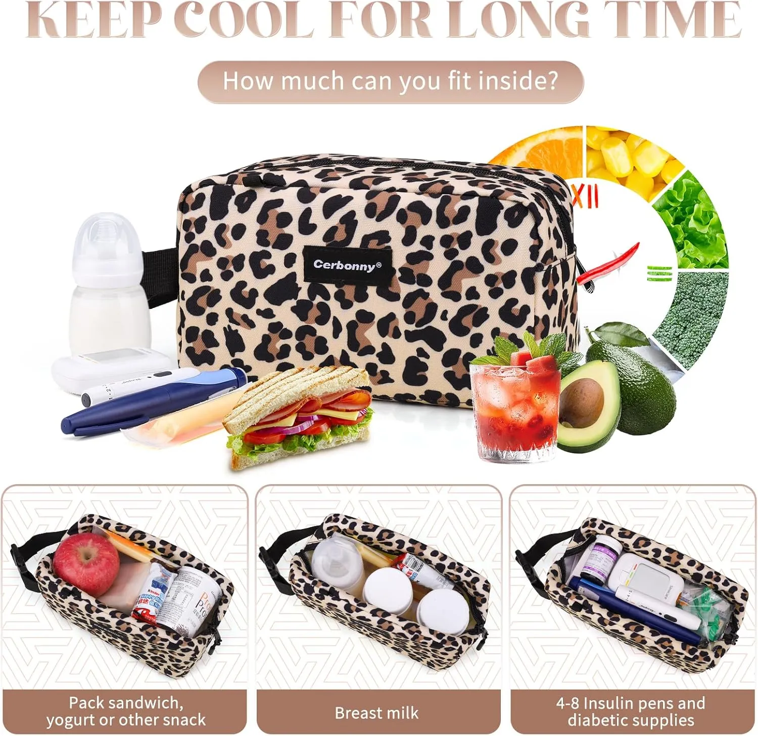 Freezable Lunch Bag,Freezable Snack Bag,Mini Cooler Bag for Travel/Work/School,Small Insulated Bag,Small Cooler Lunch Box with Ice Packs,Insulated Snack Bag,Freezable Snack Box with Handle Buckle