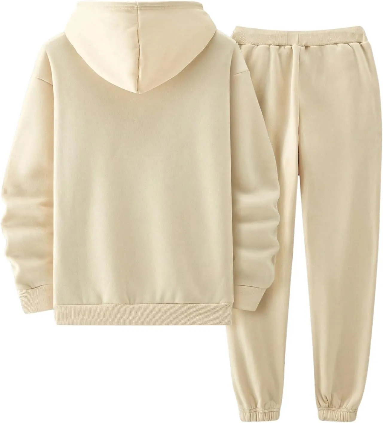 GORGLITTER Men's 2 Piece Sweatsuits Floral Letter Graphic Hoodie Sweatshirt Sweatpants Set Tracksuit