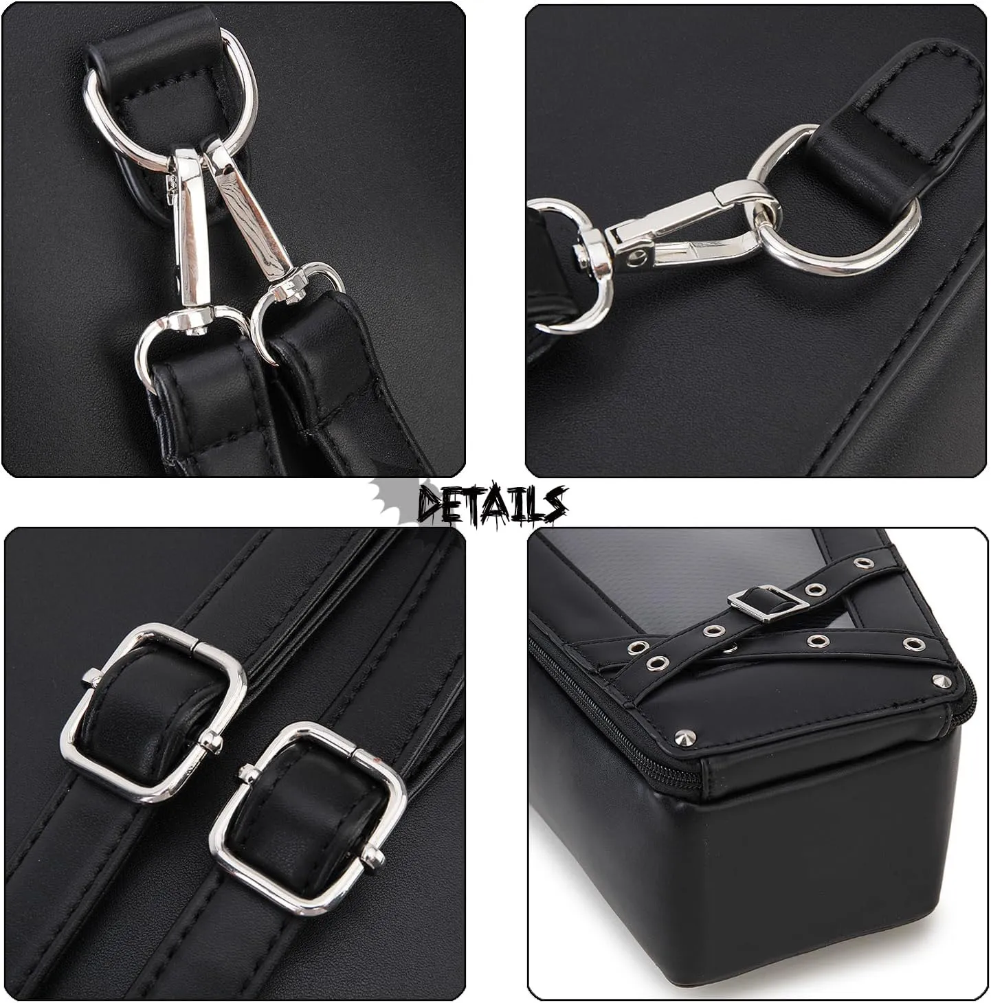 Gothic Coffin Shape Fashion Purses and Handbags for Women Halloween Shoulder Bag Backpack
