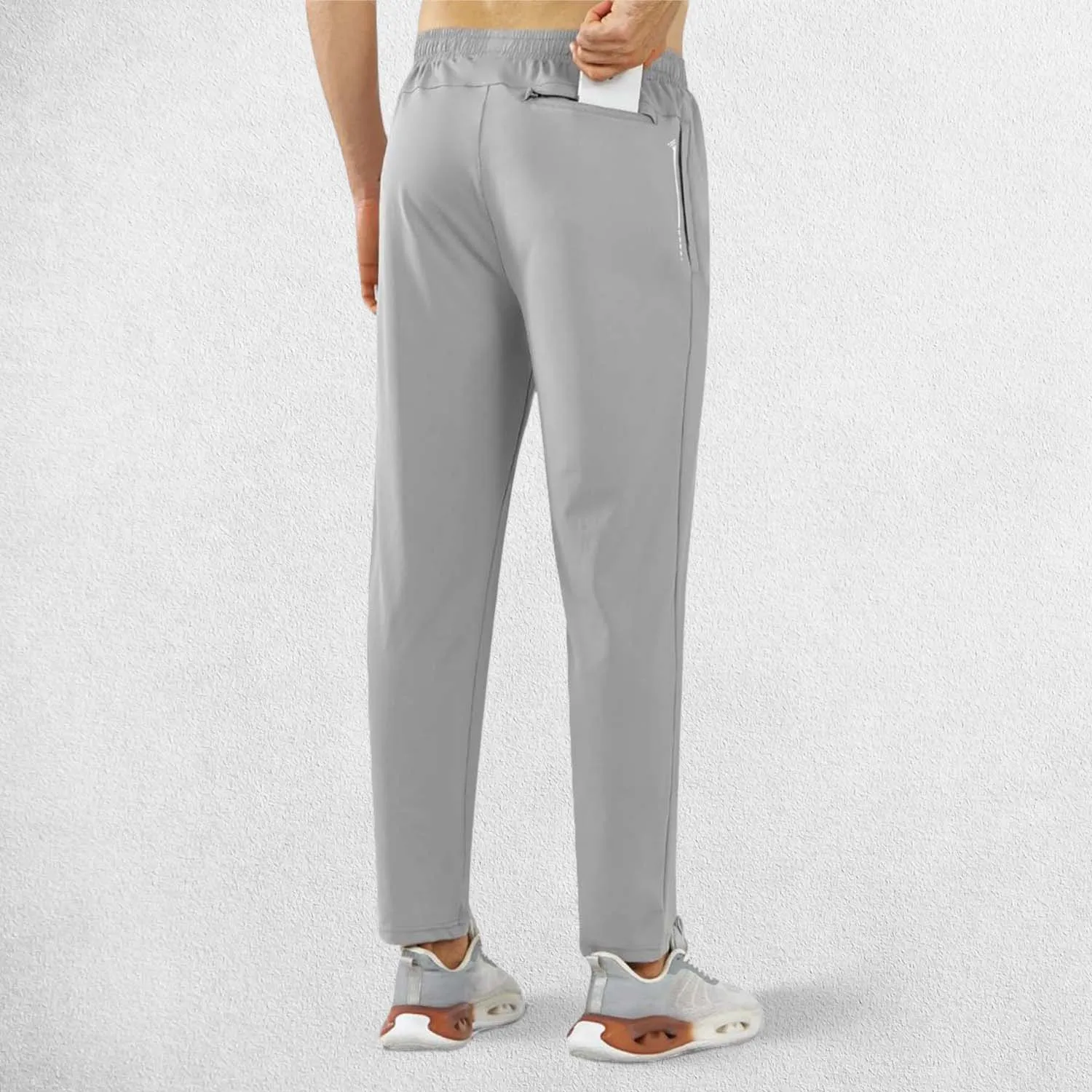 GPW Men’s Lightweight Athletic Joggers with Zipper Pockets for Gym & Running