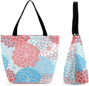 Halloweens Pattern Orange Black Hobo Handbags With Zipper Women's Tote Handbags