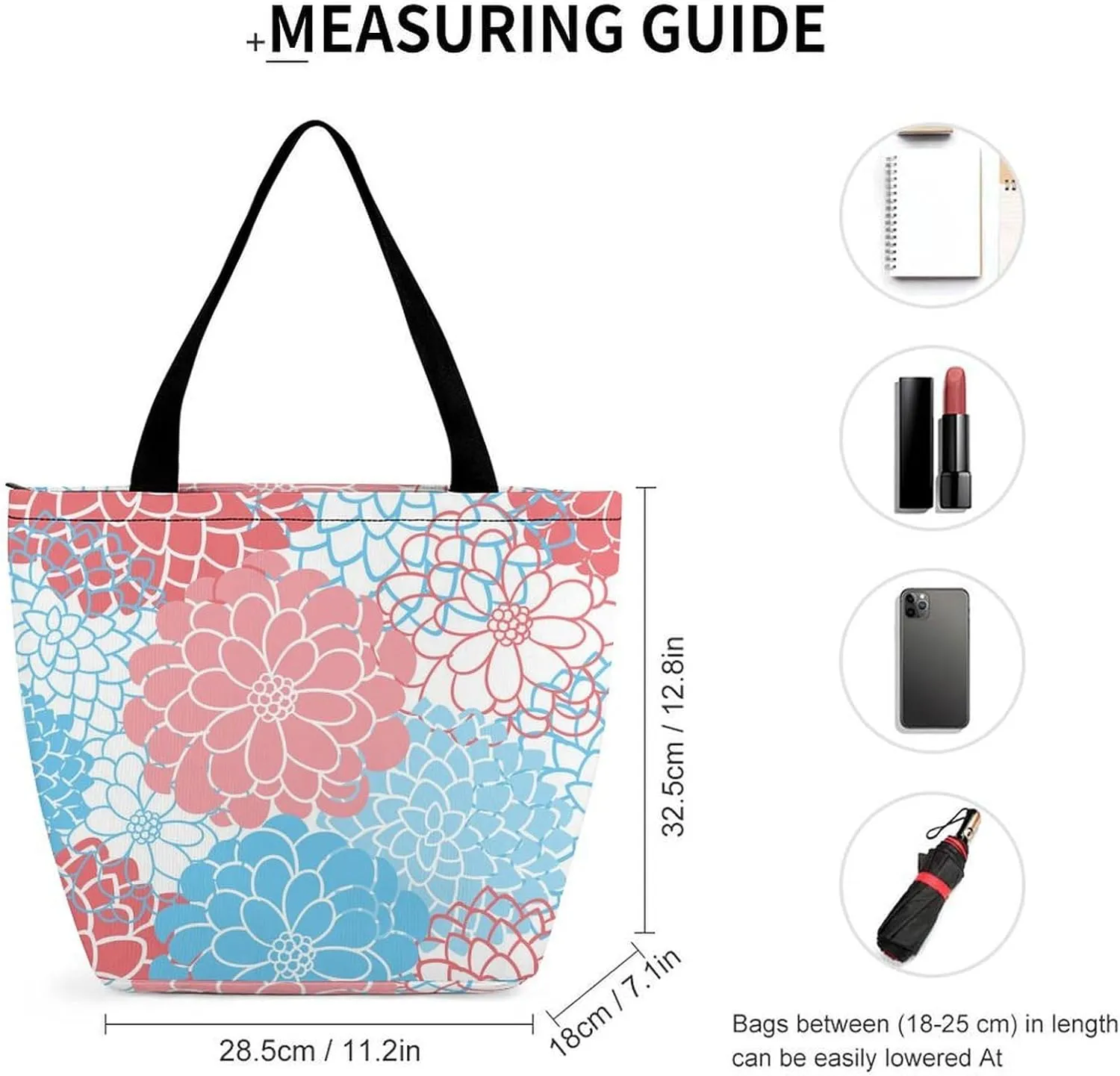 Halloweens Pattern Orange Black Hobo Handbags With Zipper Women's Tote Handbags