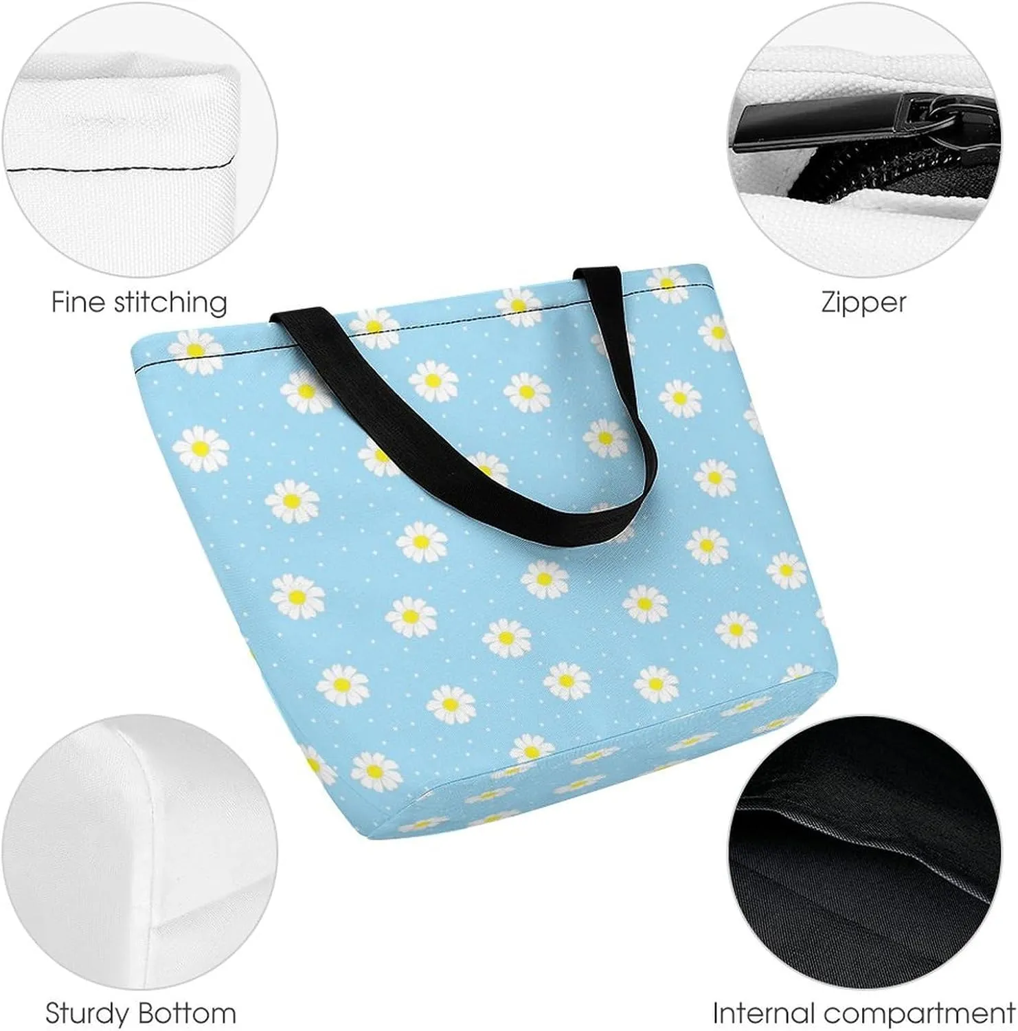 Halloweens Pattern Orange Black Hobo Handbags With Zipper Women's Tote Handbags