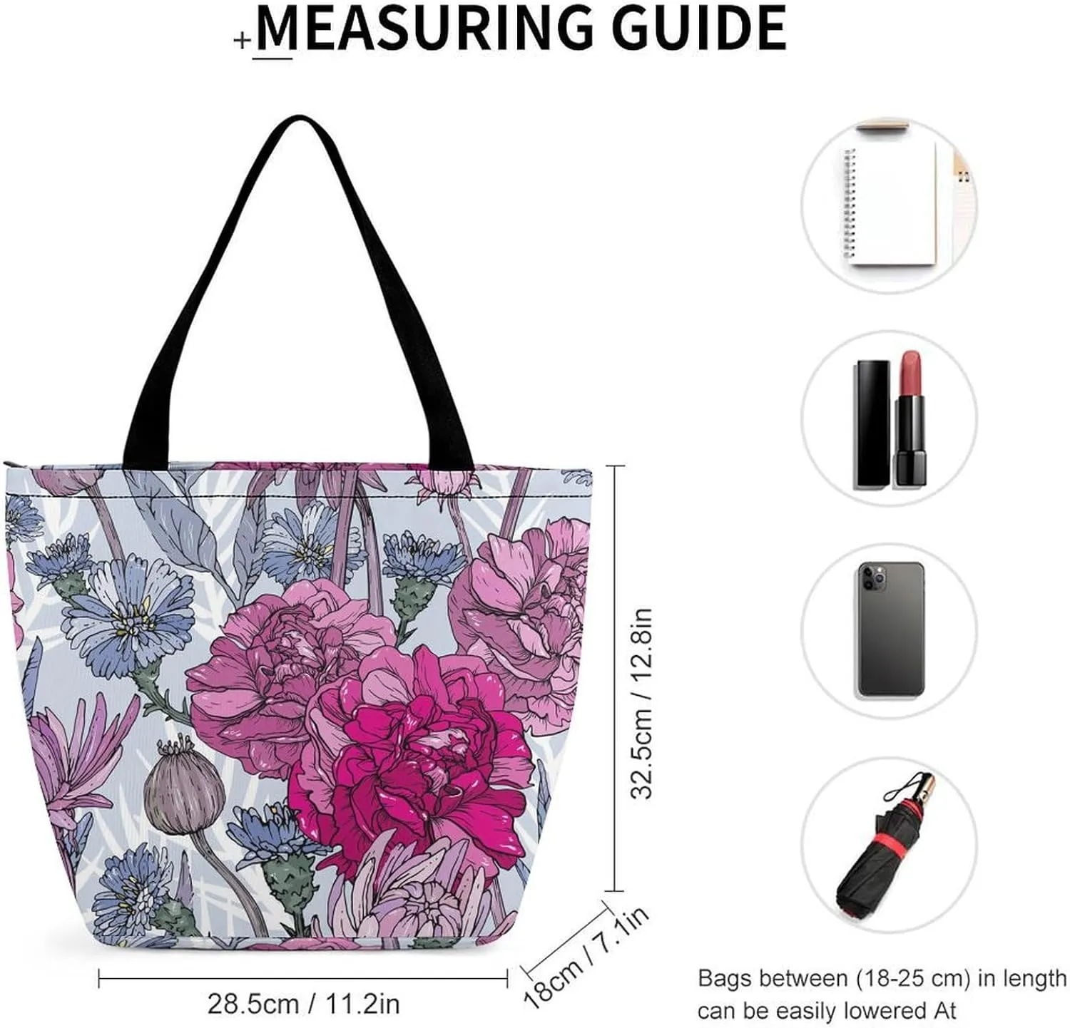 Halloweens Pattern Orange Black Hobo Handbags With Zipper Women's Tote Handbags