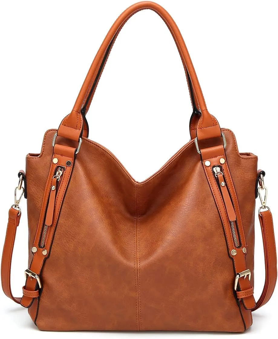 Handbags for Women Shoulder Tote Zipper Purse PU Leather Top-handle Satchel Bags Ladies
