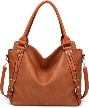 Handbags for Women Shoulder Tote Zipper Purse PU Leather Top-handle Satchel Bags Ladies
