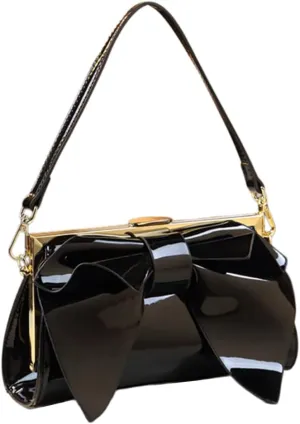 Hard Shoulder Purses For Women Handbags Small Chain Top Handle Satchel Crossbody Bag Bow Quilted Clutch Evening Bags