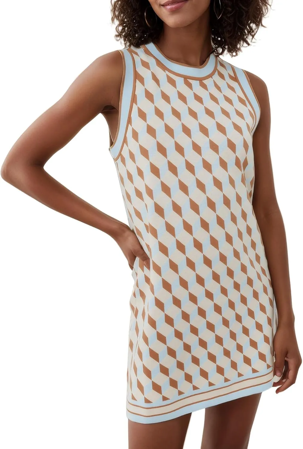 Kedera Womens Sleeveless Sweater Dress 2025 Crewneck Knitted Business Casual Winter Dress Old Money Holiday Party Outfit