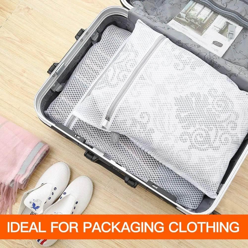 Kimmama Laundry Bag Mesh Wash Bags, Washing Machine Wash Bag, Net Washer Sack with Zipper, Dryer Pouch for Cleaning and Drying Cloths, Garment, Delicates, lingerie, Bra, Pant, Sock, Small Toys