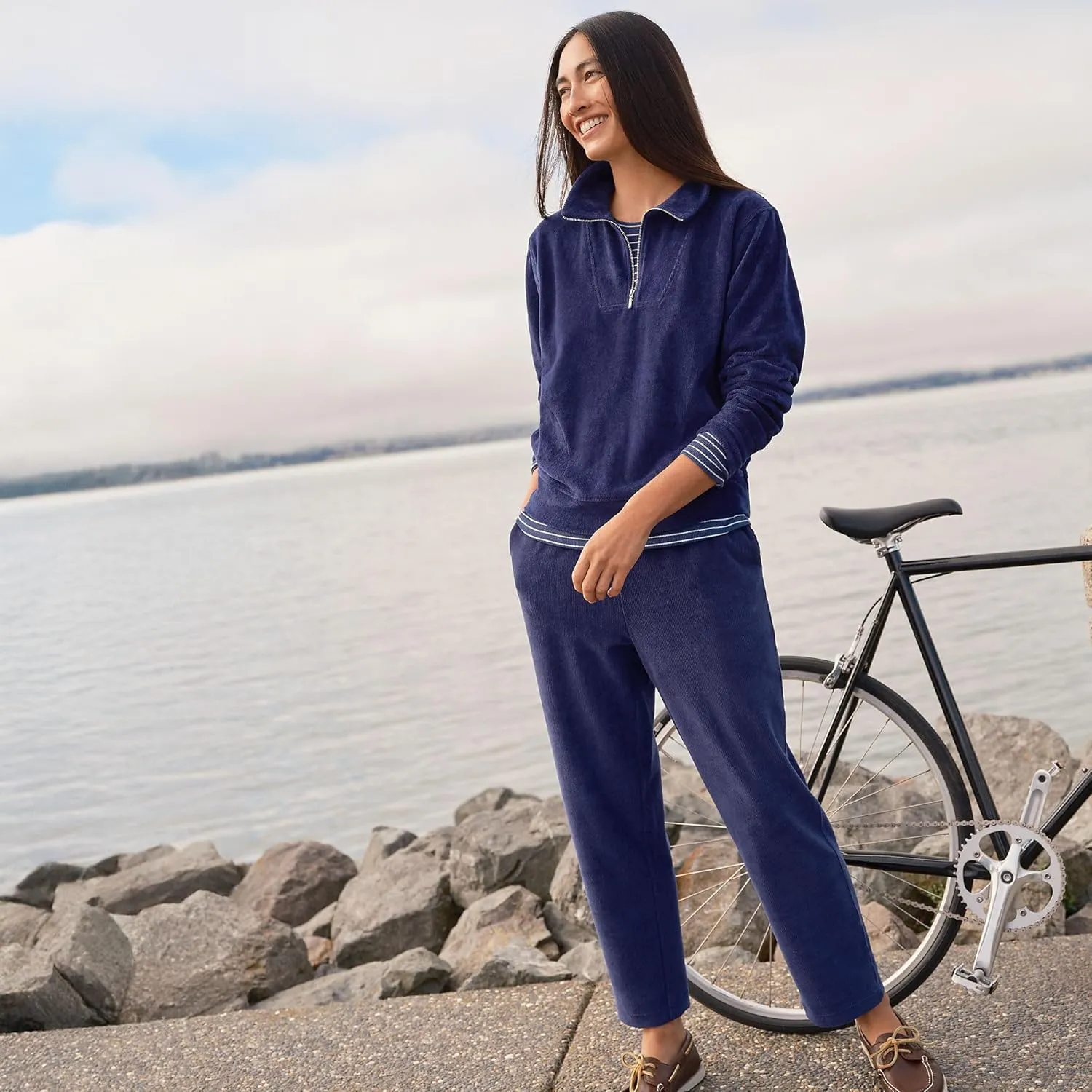 Lands' End Women's Sport Knit High Rise Corduroy Pants