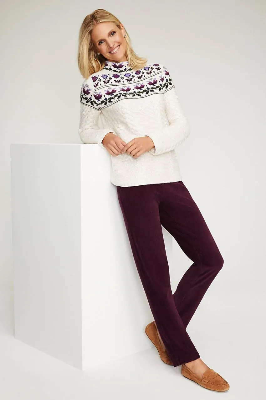 Lands' End Women's Sport Knit High Rise Corduroy Pants