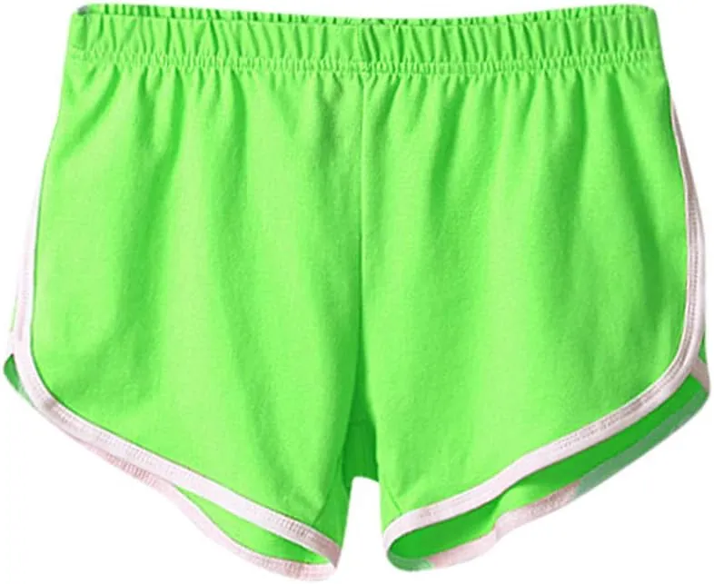 LCMTWX Workout Shorts Women Sweat Shorts Elastic Waist Running Workout Shorts with Pockets Women's Wide Workout Shorts