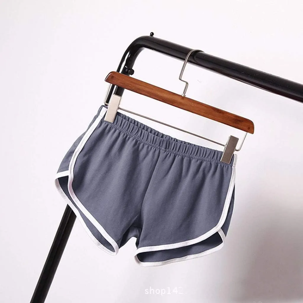 LCMTWX Workout Shorts Women Sweat Shorts Elastic Waist Running Workout Shorts with Pockets Women's Wide Workout Shorts
