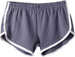 LCMTWX Workout Shorts Women Sweat Shorts Elastic Waist Running Workout Shorts with Pockets Women's Wide Workout Shorts
