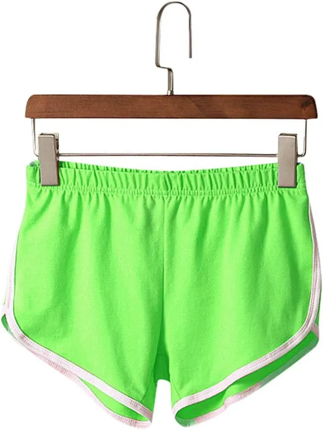 LCMTWX Workout Shorts Women Sweat Shorts Elastic Waist Running Workout Shorts with Pockets Women's Wide Workout Shorts
