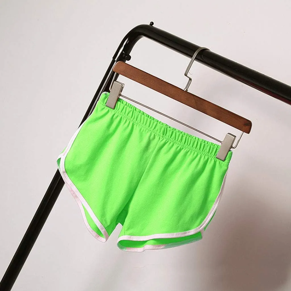 LCMTWX Workout Shorts Women Sweat Shorts Elastic Waist Running Workout Shorts with Pockets Women's Wide Workout Shorts