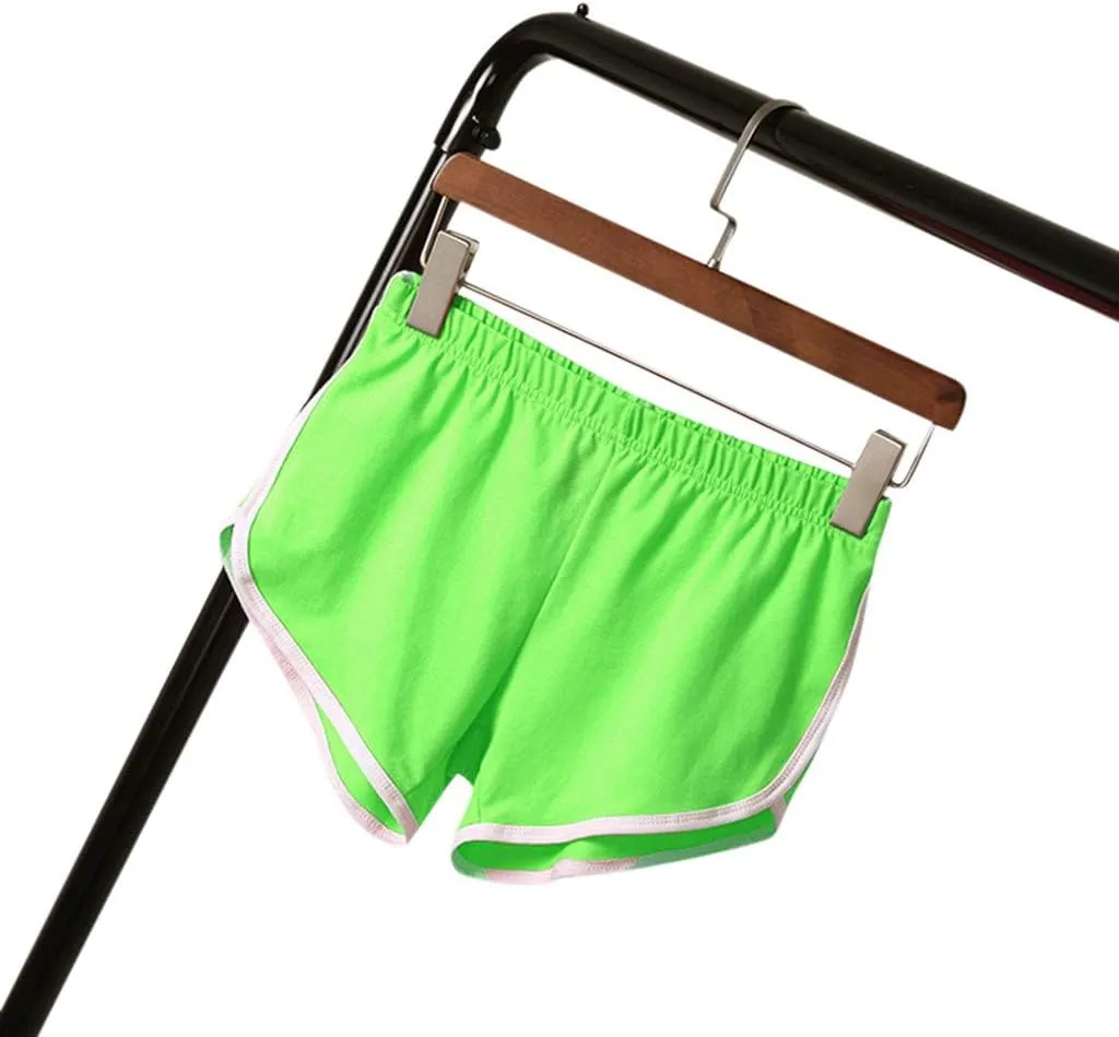LCMTWX Workout Shorts Women Sweat Shorts Elastic Waist Running Workout Shorts with Pockets Women's Wide Workout Shorts