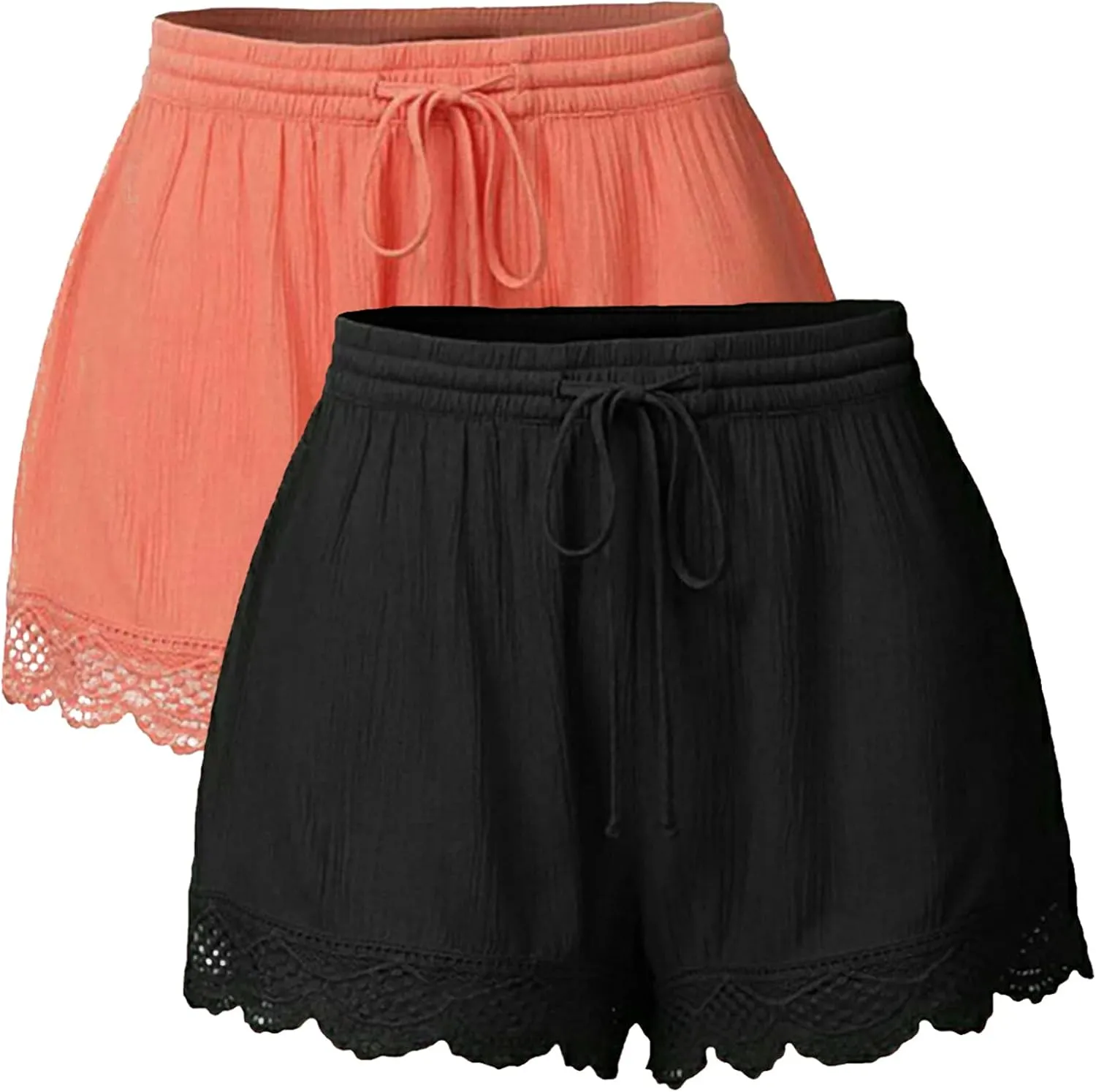 LCMTWX Workout Shorts Women Sweat Shorts Elastic Waist Running Workout Shorts with Pockets Women's Wide Workout Shorts