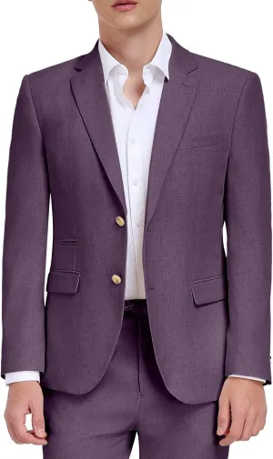 Linen Mens Suit 2 Piece Retro Suits for Men Slim Fit Blazer Jackets Drawstring Pants Set Tux Summer Beach Wedding Outfit