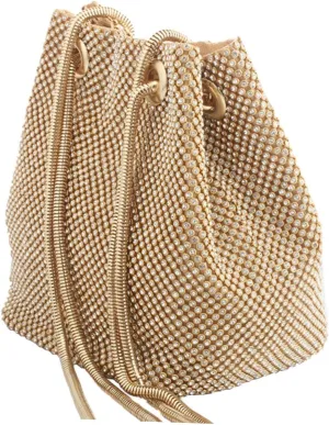 Luxury Women's Bucket Bag Fashionable Shoulder Purse Rhinestone Handbag Tote Bag for Women Great for Travel