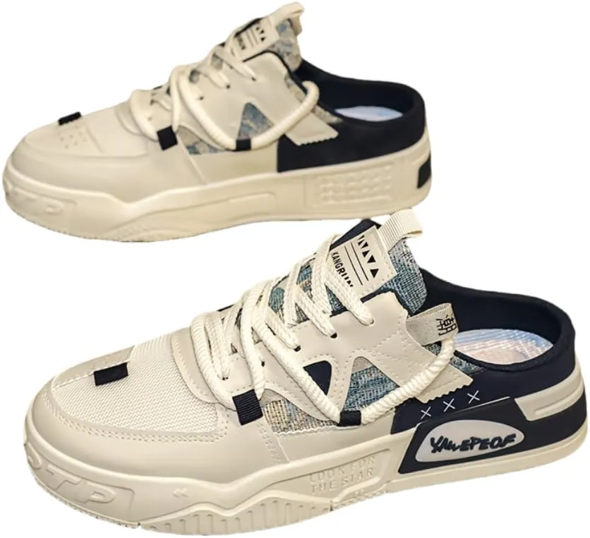 Men's Breathable Casual Sneakers Trendy Thick Sole Sports Shoes, Lightweight & Stylish Low-Top Lace-Up for Running, Hiking & Everyday Wear