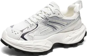Mens Comfortable Thick Sole Multi-Color Lace-up Wide Width Tennis Shoes Chunky Sneakers Platform Dad Shoes