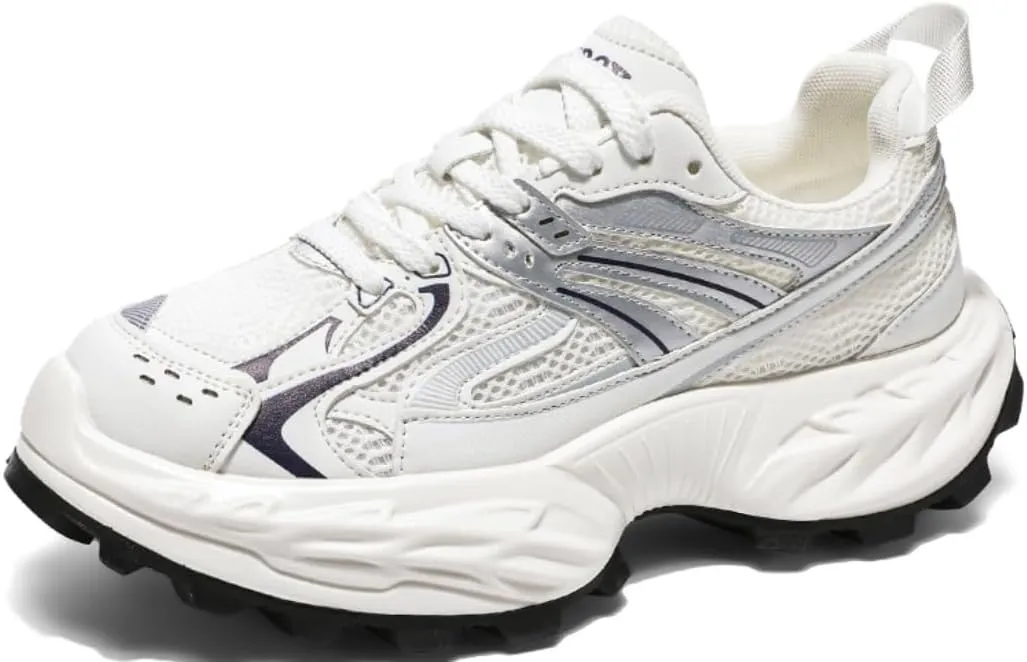 Mens Comfortable Thick Sole Multi-Color Lace-up Wide Width Tennis Shoes Chunky Sneakers Platform Dad Shoes