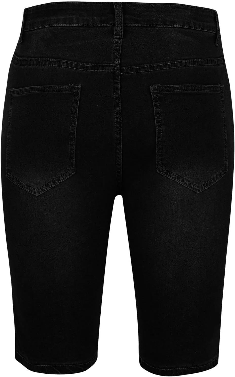 Men's Denim Shorts Casual Straight Leg Stretch Ripped Short Jeans Slim Fit Summer Casual Washed Shorts Jorts