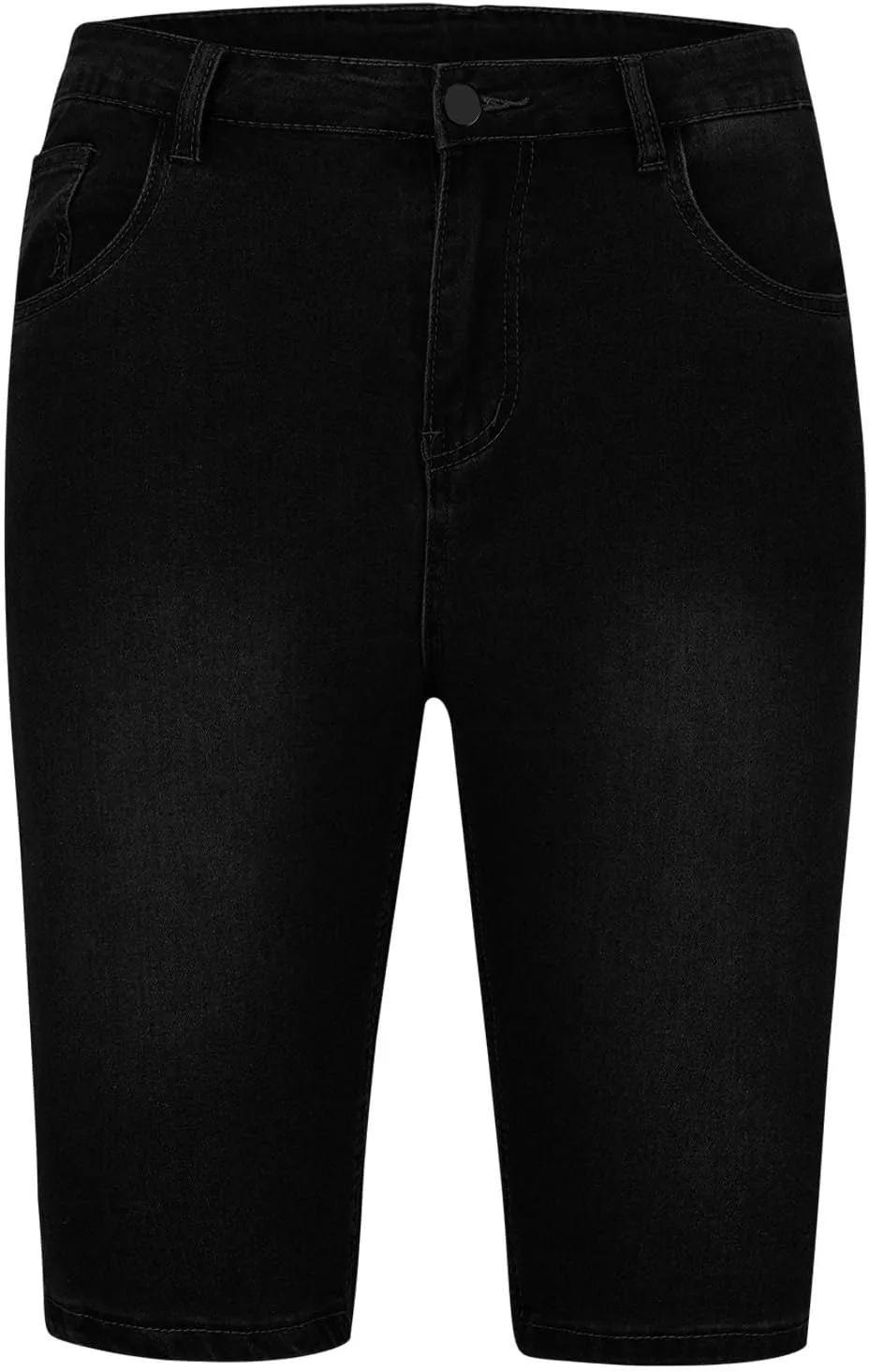 Men's Denim Shorts Casual Straight Leg Stretch Ripped Short Jeans Slim Fit Summer Casual Washed Shorts Jorts