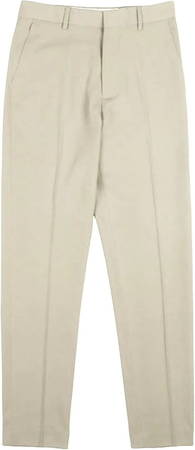 Men's Flat Front Straight Fit Dress Pant Casual Skinny Stretch Chinos Pants Slim Fit Business Pant with Pocket (36,Apricot)
