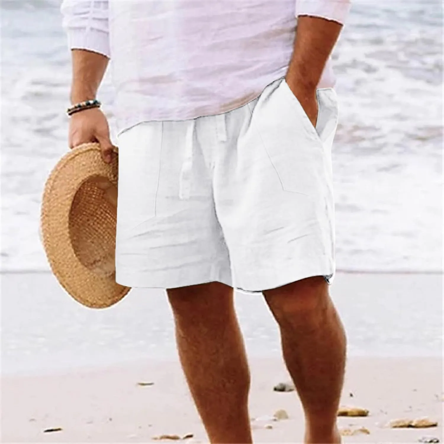 Men's Shorts Shorts Men's Sports Shorts Beach Shorts Casual Cotton Linen Shorts Big and Tall Mens Shorts Men's Mens
