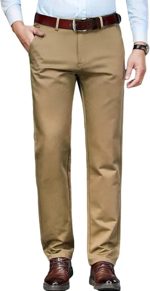 Men's Stretch Dress Pants Slim Fit Skinny Suit Pant Business Flex Flat Front Pant Wrinkle-Resistant Chino Pant (40,Camel)