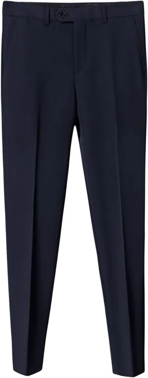 Men'S Stretch Dress Pants Slim Fit Skinny Suit Pants Casual Fashion Retro Tapered Business Dress Chino Pants (38,Dark Blue), Dark Blue, 38