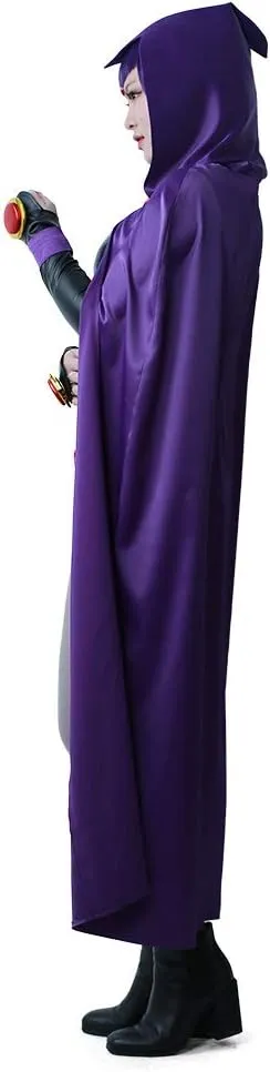 miccostumes Women's Costume Magical Girl Cosplay Fighting Bodysuit Full Set With Purple Hooded Cloak