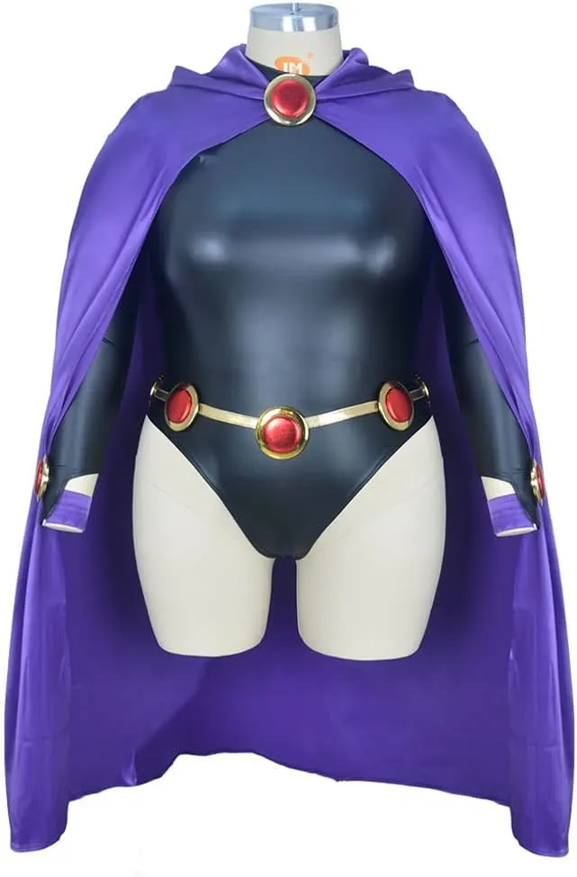 miccostumes Women's Costume Magical Girl Cosplay Fighting Bodysuit Full Set With Purple Hooded Cloak