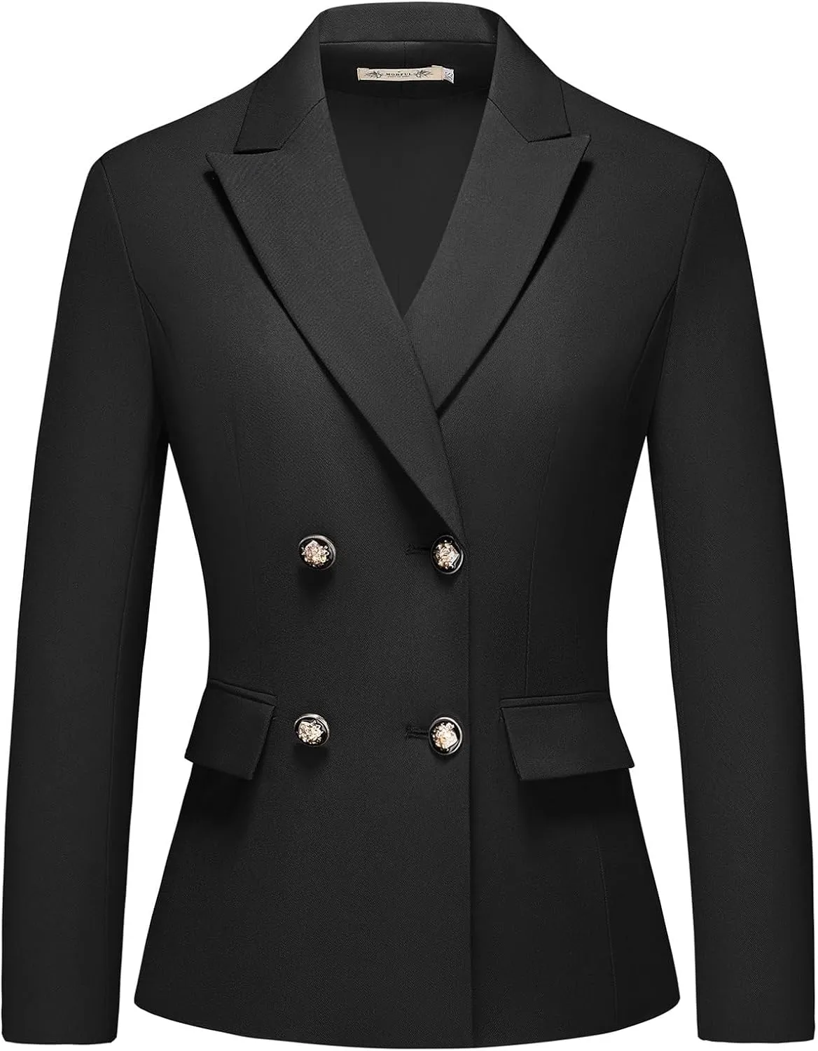 MODFUL Women's 2 Piece Business Suit Double Breasted Blazer and Pants Work Suit Set