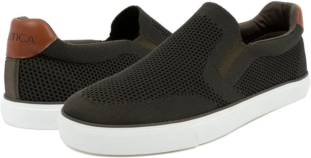 Nautica Men's Slip-On Sneakers  Breathable Knit Casual Walking Shoes, Lightweight Comfort Fashion Loafers - Kotor