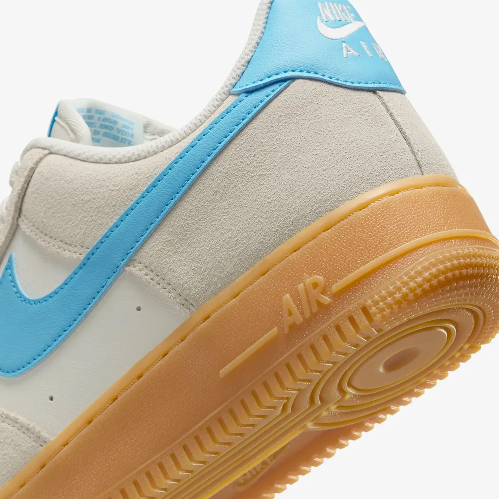 NIKE | AIR FORCE 1 '07 LV8 { PHANTOM/BALTIC BLUE-GUM YELLOW