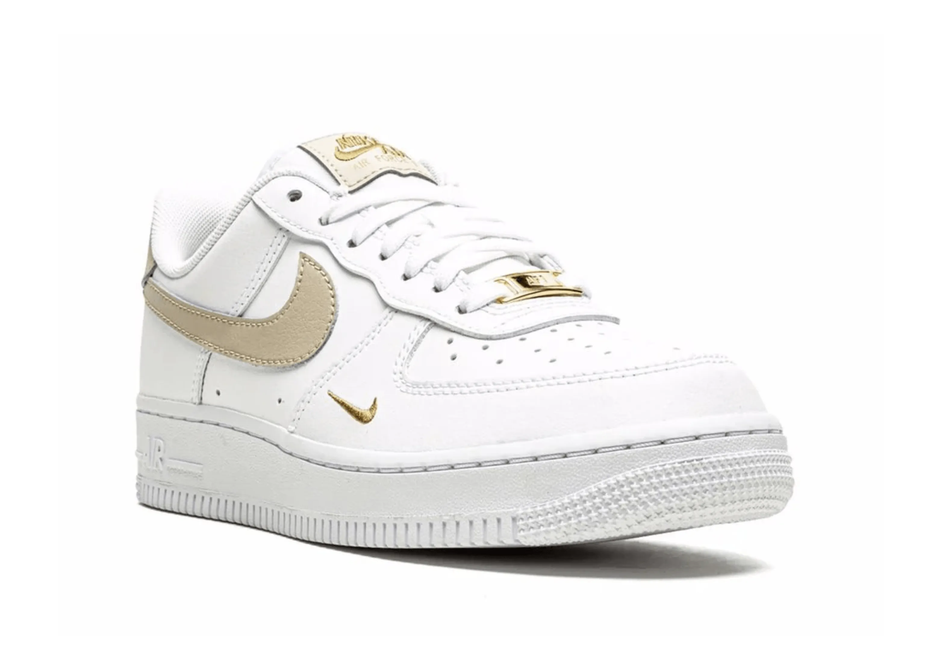 Nike Air Force 1 Low Essentials Toe Swoosh White Rattan