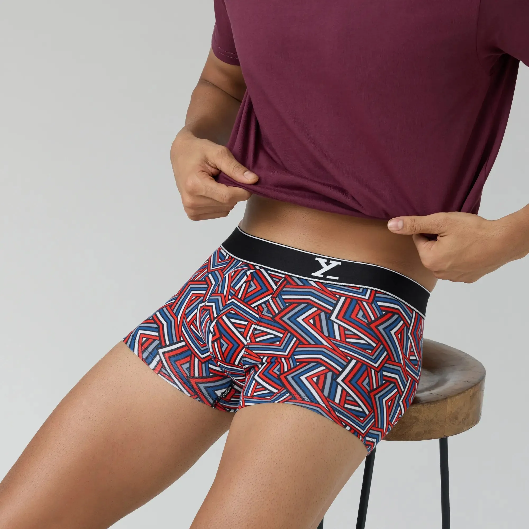 Parallax Cotton Trunks Red Stripes