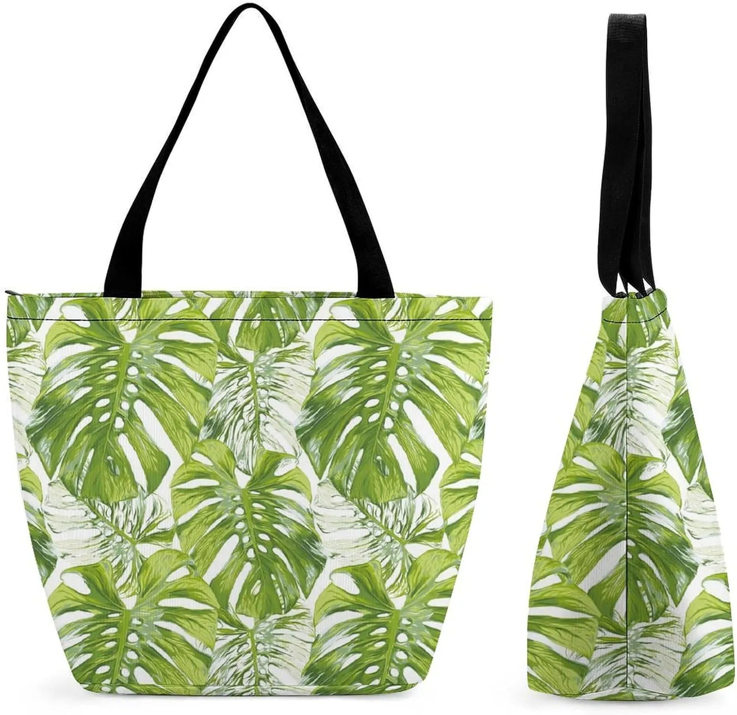 Pink Hibiscus Lily Flowers Hobo Handbags With Zipper Women's Tote Handbags