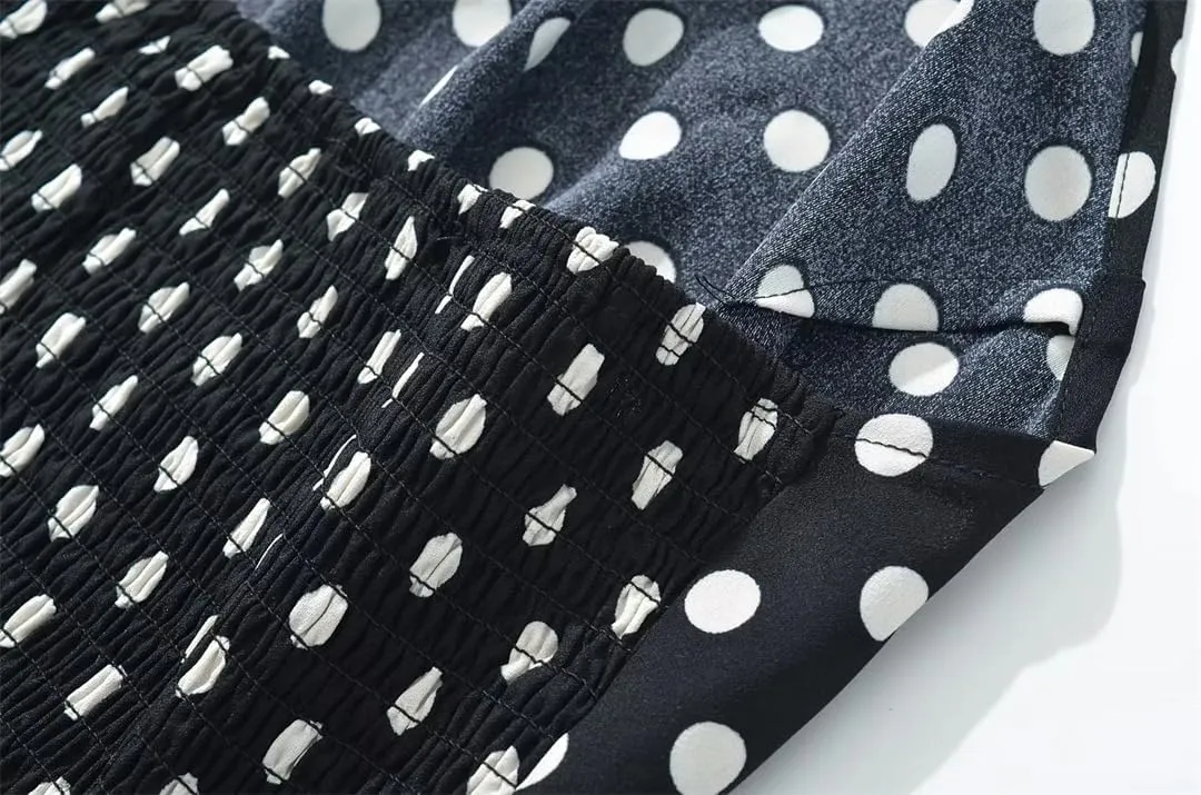 Polka Dot Halter Tops for Women Y2k Open Back Scarf Top Cute Camisole Downtown Girl Clothes Streetwear