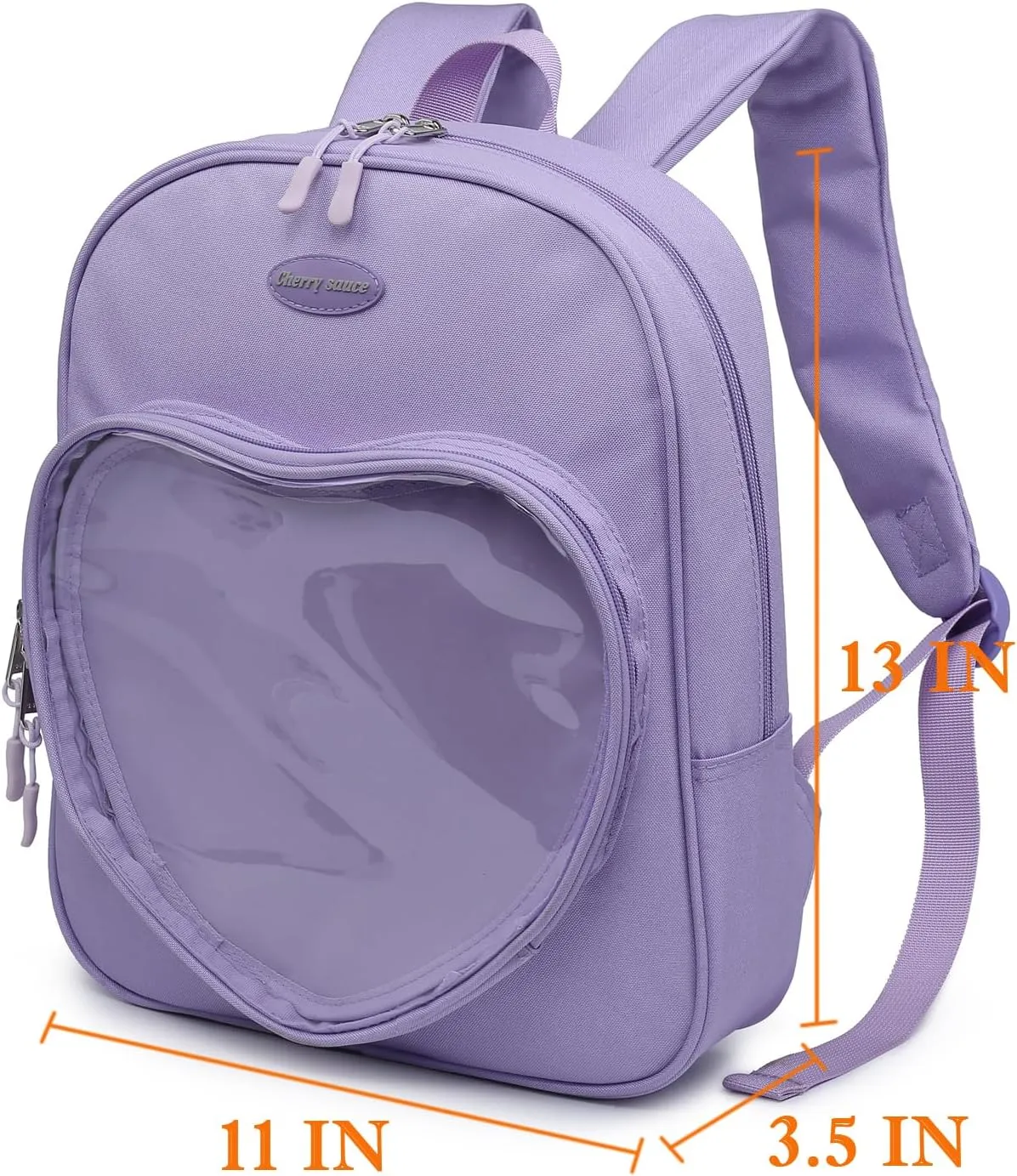 RAINBOW SMILE Ita Bag Backpack Oxford Heart Shaped Purse JK Uniform for Anime Pins Display School Travel