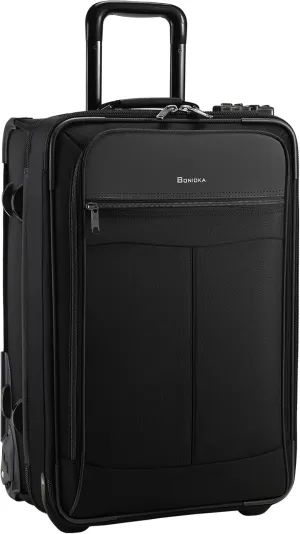 Rolling Garment Bag with Wheels, Garment Bags with Built-in TSA Lock, 22 Inch Suit Bag travel Suitcase Luggage 2 in 1 for Business Travel Essentials Black