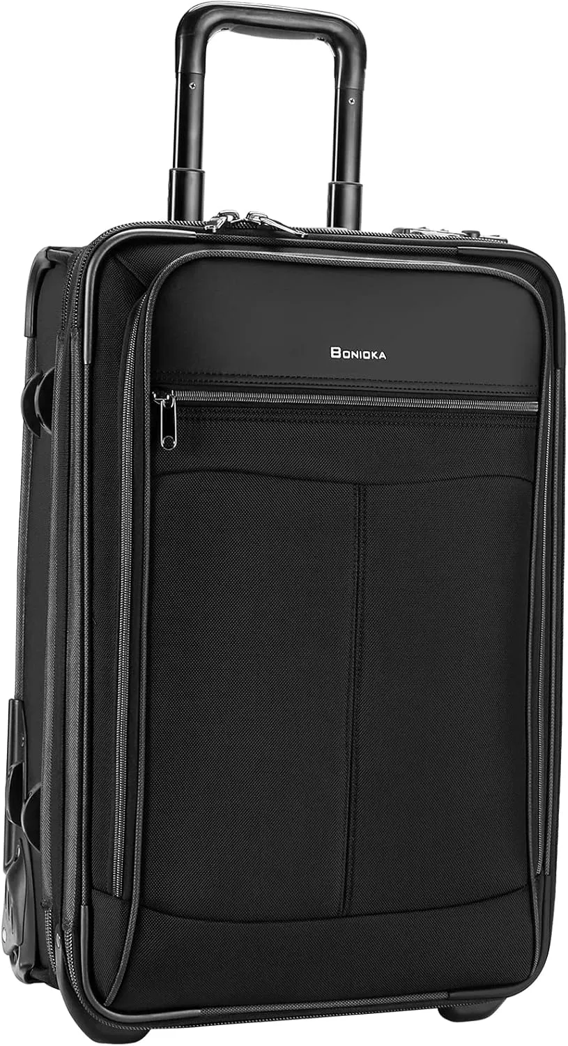 Rolling Garment Bag with Wheels, Garment Bags with Built-in TSA Lock, 22 Inch Travel Garment Bag Suitcase Luggage 2 in 1 for Business Travel Essentials Black
