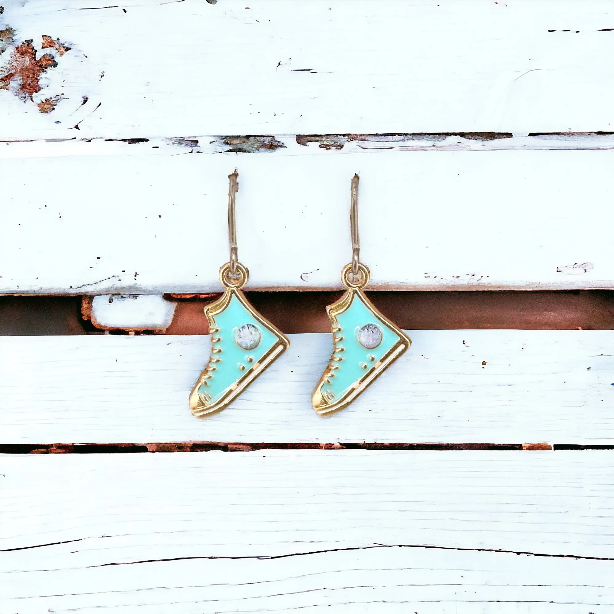 Running Shoe Charm Drop Earrings