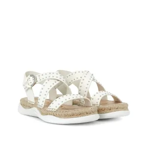 SAM EDELMAN - Janette Sandal in White Leather