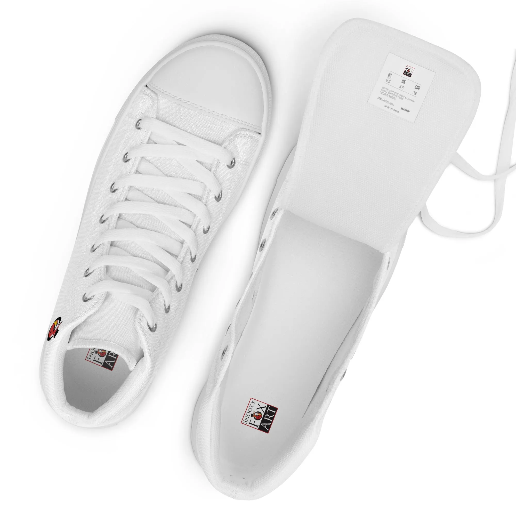Snooty Fox Art Women’s High Top Canvas Shoes - Snooty Fox Art Logo