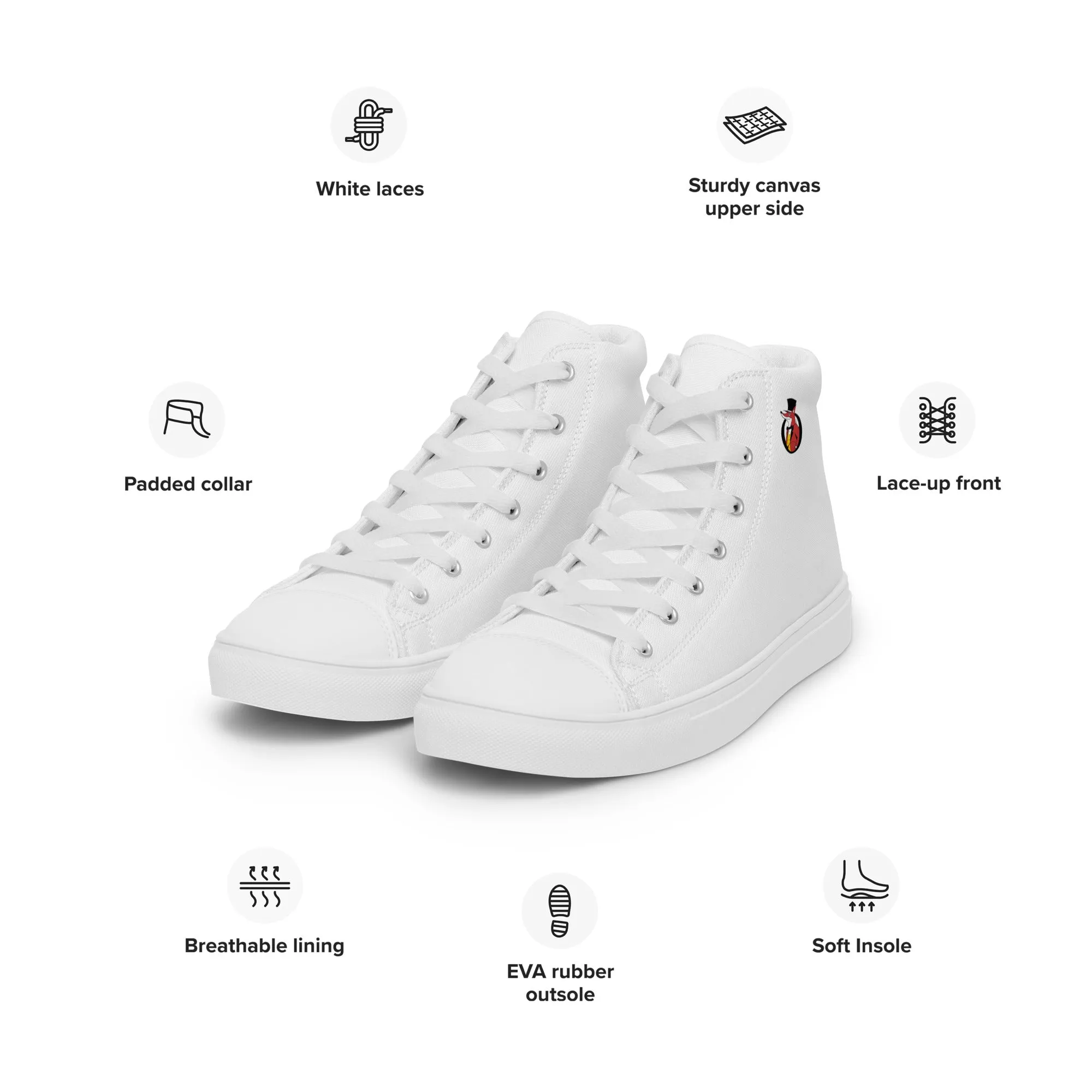 Snooty Fox Art Women’s High Top Canvas Shoes - Snooty Fox Art Logo